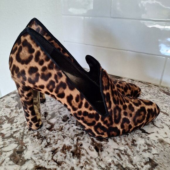 STUART WEITZMAN Leopard Calf Hair Heels‎ size 8.5 M - Picture 1 of 13